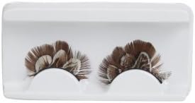 Colorful Top-grade Rear Feather False Eye Lashes Brown 26