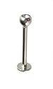 LB0006 / Piercing Labret - Lippenpiercing 1,2 x 12 mm aus Chirurgenstahl mit klarem Kristall
