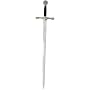 Excalibur Sword Original Medieval Dragon Silver Edition with Plaque