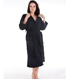 Produkt-Bild: Frottee-Bademantel/ Saunamantel "Montana" mit Kapuze f&uuml;r Damen & Herren Farbe schwarz, Gr&ouml;sse L