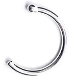 22 Gauge 1/4 - Solid 14kt White Gold Nose Hoop