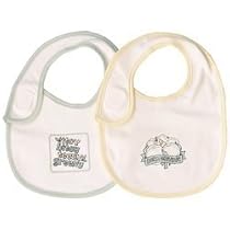 Under The Nile Organic Cotton Flannel Bib - Itsy Bitsy Teeny Greeny Design