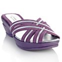 AJ. Valenci Suede Wedge Sandal with Metallic Trim