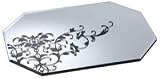 Fifth Avenue Crystal Victoria Black Glass Mirror Placemats, Set of 2