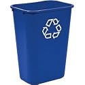 Rubbermaid Deskside We Recycle Container, 7 Gallons, 14 1/4H x 15W x 10 1/4D, Blue