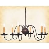 Vintage Lighting Fixtures. Cambridge 6 Light Wrought Iron Chandelier With Antique Black Finish