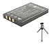 Replacement Battery for Specific Digital Camera and Camcorder Models / Compatible with CASIO NP-30DBA, CREATIVE NP-60, FUJIFILM NP-60, HP A1812A, L1812A, L1812B, PHOTOSMART R07, KODAK KLIC-5000, OLYMPUS LI-20B, PANASONIC CGA-S301, CGA-S302A, VW-VBA10, VW-VBA20, VW-VBA21, PENTAX D-LI2, RICOH DB-40, SAMSUNG SLB-1037, SLB-1137, SONY COMA-BP1, TOSHIBA PDR-BT3 - Includes Mini Tripod with Expandable Legs