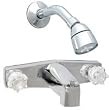 8" Chrome Bathtub Faucet & Shower Diverter