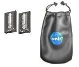 Amsahr - Valuepack (2 Count): Digital Replacement Battery For Specific Digital Camera And Camcorder Models / Compatible With Kyocera Bp-780S, Kyocera (Yashica) Finecam Sl300R, Sl400R, Contax Sl300Rt, Finecam M400R, Sl300R, Sl400R - Includes Leatherette Camera / Lens Accessories Pouch