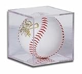 BallQube Softball Holder Display - Sports Memoriablia Display Case - Sportscards Collecting Supplies