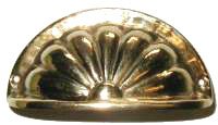 Cast Brass Bin Pull-Fan 2-7/8 Ctr
