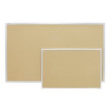 Quartet S734 Quartet Cork Bulletin Board, 48 x 36, Aluminum Frame by Quartet