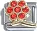 Clearly Charming July Ruby Color Large Daisy Birthstone Italian Charm