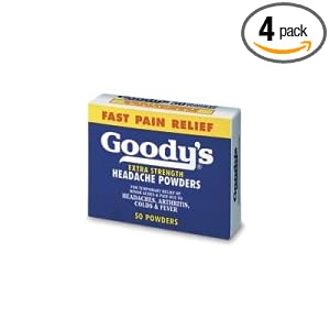 Goody's Headache Powders, Extra Strength, 50-Count Boxes (Pack of 4) by Goody's