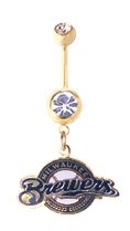 Childrens Toyshop  Jewelry : MLB Milwaukee Brewers officially licensed belly ring
