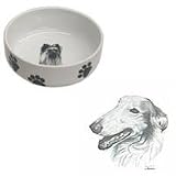 Borzoi Paw Print Bowl, Porcelain by Rosalinde (7 in. x 2.5 in. deep)