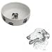 Borzoi Paw Print Bowl, Porcelain by Rosalinde (7 in. x 2.5 in. deep)