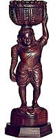 Human Figurine Wood Standing Sculpture 11 x 3.75 inches (wsculp062)