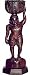 ShalinCraft Human Figurine In Wood Carving Handmade Indian Arts Crafts Artifacts 11" x 3.75" (wsculp062)