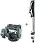 Manfrotto 681B Professional Black Monopod with 234 Swivel Tilt Head.