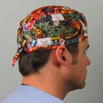 Men's 'Sports' Designer Scrub Hat-'Hoop Jams'