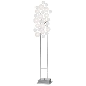 Possini Euro Design Etched Glass Lilypad Floor Lamp