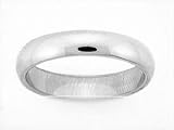14 KT White Gold Wedding Band-Plain-4mm