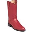 Justin Ladies 'Kipskin' Roper Boots - Red