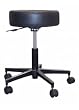 Revolving, Pneumatic Adjustable Height Stool with Metal Base - Black