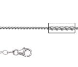 Platinum 18 Inch X 1.0 mm Wheat Chain Necklace