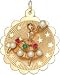 Jewelry : Ballerina on Star Disc, 14K Gold Charm