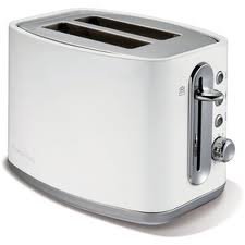Toaster 2-Scheiben Toaster im edlen weissen Design, 