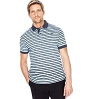 Blue Harbour Pure Cotton Fine Striped Polo Shirt
