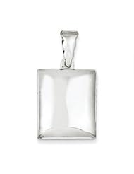 Genuine IceCarats Designer Jewelry Gift Sterling Silver 21Mm Square Plain Locket