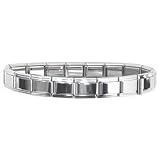 Clearly Charming Shiny Starter Italian Charm 18 Link Bracelet