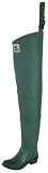 Hodgman Bantam Weight 2-ply Nylon / Rubber Hip Waders w/ Cleated Soles Green