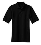 Port Authority - Pique Knit Sport Shirt with Pocket Black-5XL