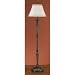 Murray Feiss One-Light Chandelier Library Floor Lamp, Rubbed Wood with Cream Colored Shantung/Ivory Soft Lined Shade # FL6182RW