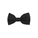 image and picture of Mens Solid Black Pretied Satin Bowtie Bow Tie