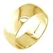 9ct Yellow Gold, 7mm Wide, 'D' Shape Wedding Ring