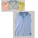 CONFIDENCE GOLF Lady Striped Sleevless Polo in 3 colors