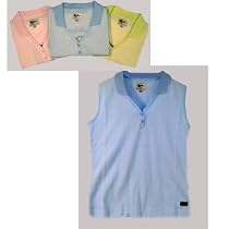 CONFIDENCE GOLF Lady Striped Sleevless Polo in 3 colors
