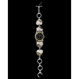 Silver Engraved Heart Watch by Western Earrings
