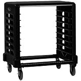 Rubbermaid 3316 Max System Prep Cart with Cutting Board - 8 slot side loader for food boxes and sheet pans - - Black