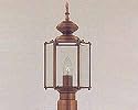 Antique Solid Brass One Light Pole Fixture