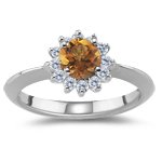 Buy 0.48 Cts Diamond and 3.01 Cts Citrine Ring in Platinum by mycitrinejewelry