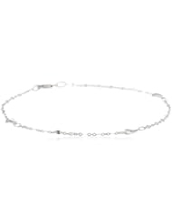14k Yellow Gold or White Gold Fancy Italian Anklet, 9.5"
