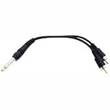 HOSA MONO 1/4 PHONE (M) - TWO RCA (M), 6 in.
