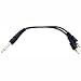 HOSA MONO 1/4 PHONE (M) - TWO RCA (M), 6 in.