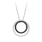 10kt. White Gold, Black & White Diamond Circle Pendant 2123eTnY0wL. SL160 10kt. White Gold, Black & White Diamond Circle Pendant